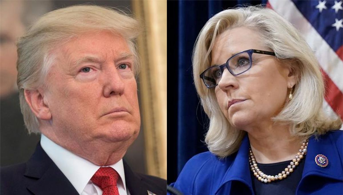 'All I'm saying': Trump tries to dig himself out of Liz Cheney violence scandal