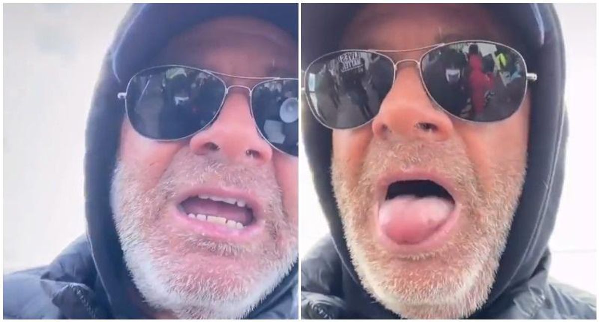 WATCH: Trump supporter spits on bystander while ranting that 'all lives matter'