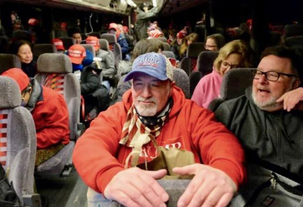 'We'll fight tooth and nail' - on bus to Washington, Trump supporters defiant