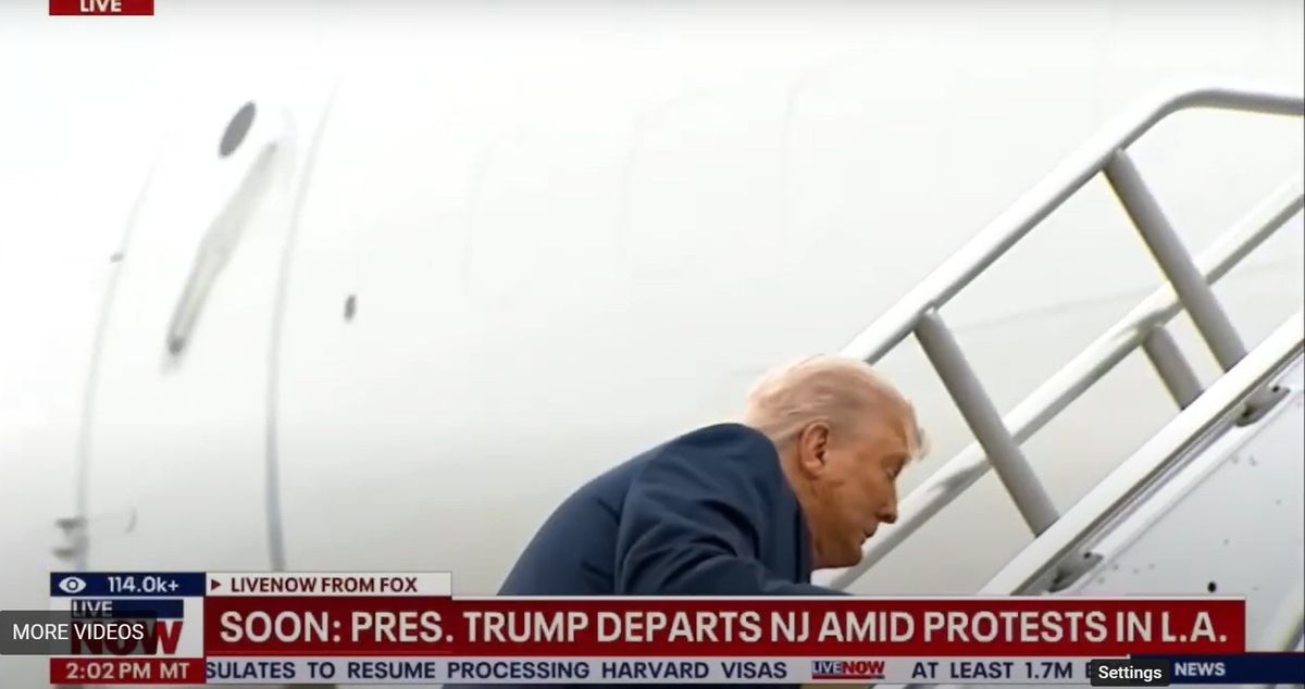 Watch: Trump and Marco Rubio both trip while boarding Air Force 1