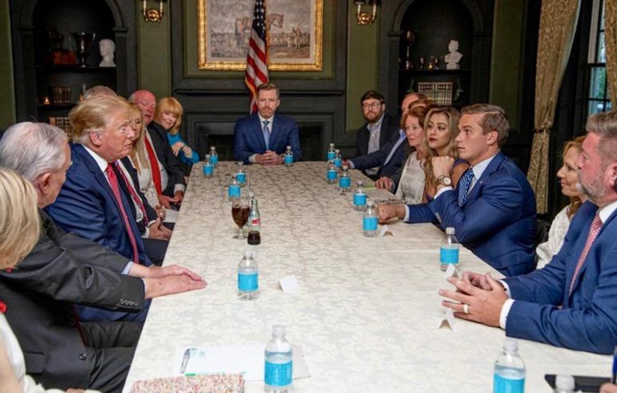 Many are questioning why Trump and Madison Cawthorn were filmed meeting ‘to create a path forward to victory’
