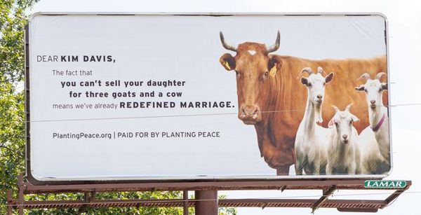 Kim Davis mocked by marriage billboard in Rowan County