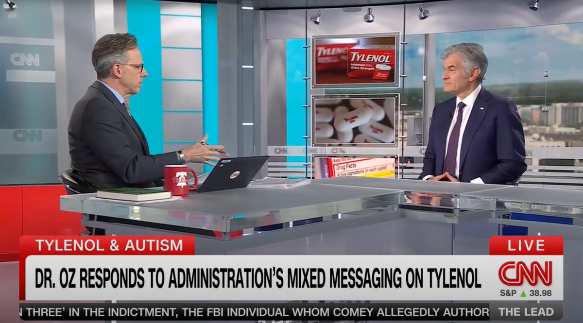 Dr. Oz gets swift pushback from CNN's Jake Tapper over key autism claim