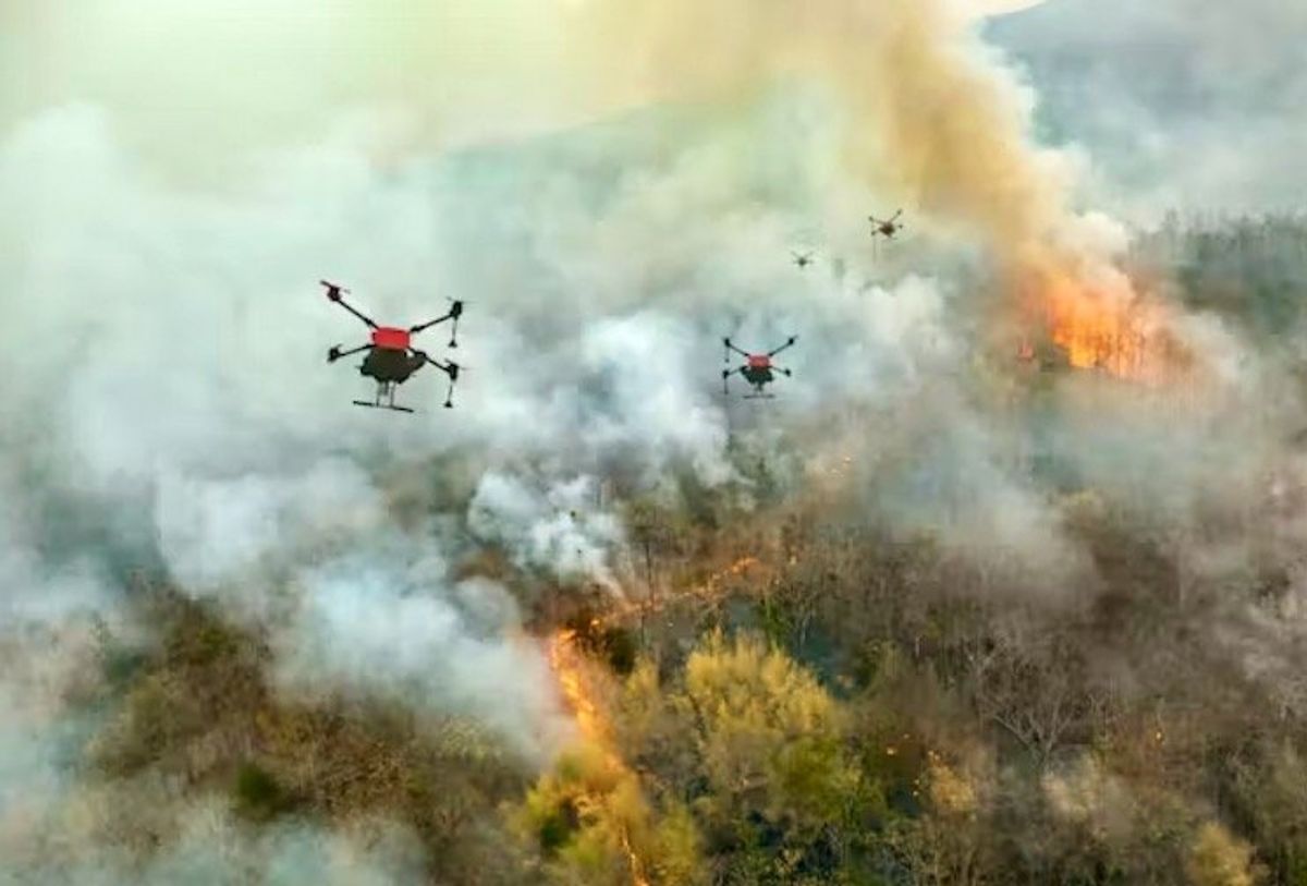The use of drones during wildfires can disrupt response operations