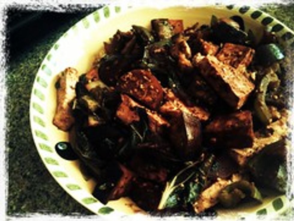Eggplant and tofu lunch