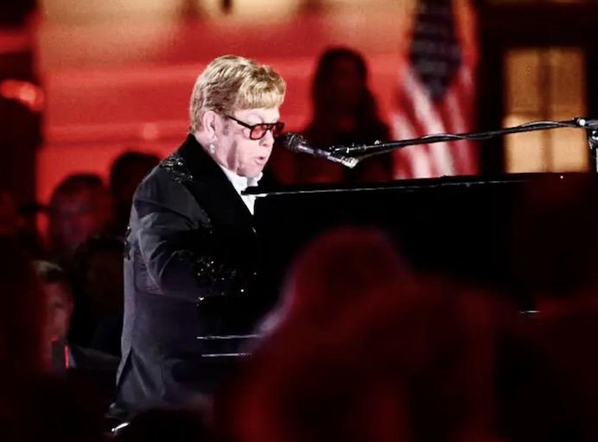 Elton John, a Trump favorite, sings at Biden White House