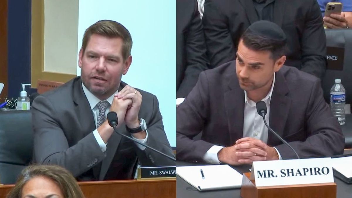 'We found some receipts': Eric Swalwell busts Ben Shapiro for downplaying Project 2025
