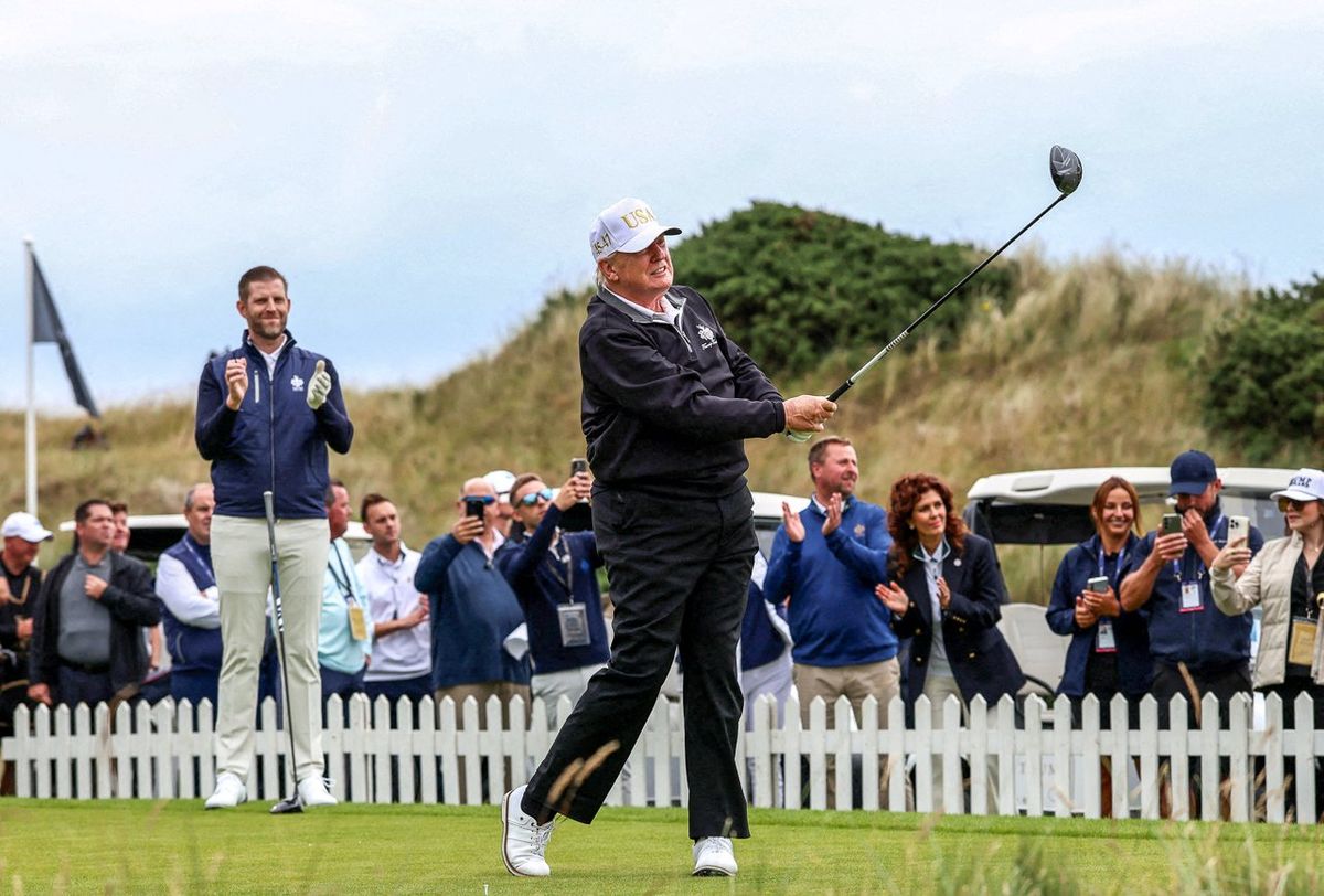 'Did you see my drive?' Trump answers Scotland self-promotion question with golf brag