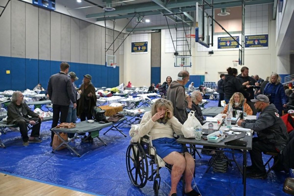 Donations flood evacuation center after Los Angeles fires