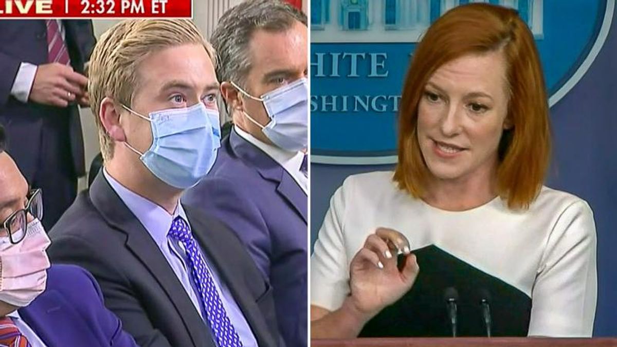 That S Not Actually True Jen Psaki Fact Checks Peter Doocy After He Lies About Biden S Record Raw Story Celebrating 17 Years Of Independent Journalism That S Not Actually True Jen Psaki Fact Checks Peter Doocy After He Lies About Biden S Record Raw Story Celebrating 17 Years Of Independent Journalism