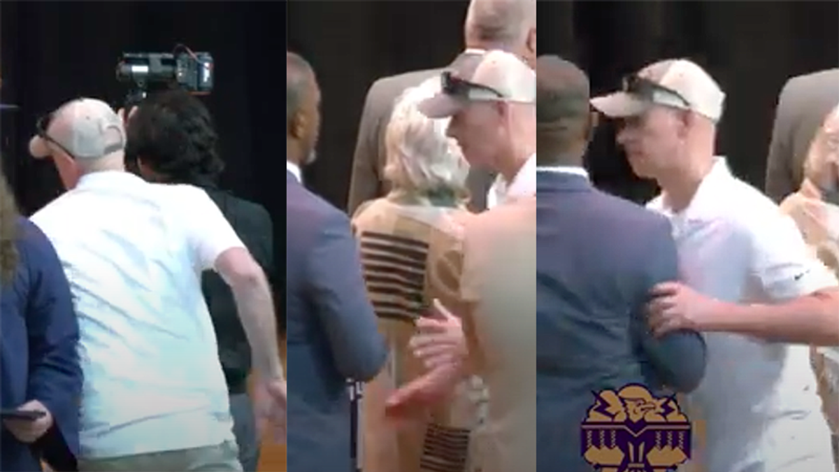 Graduate's father arrested for blocking Black superintendent from shaking daughter's hand