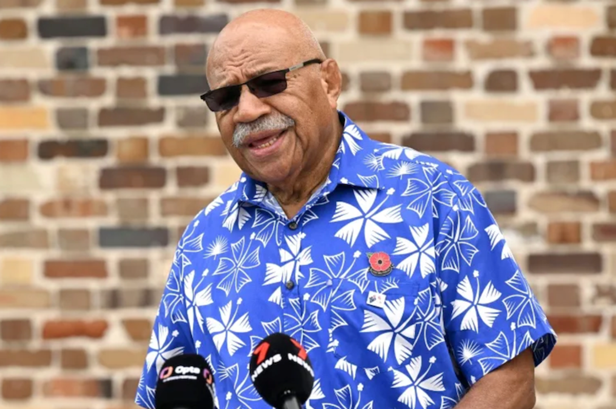Fiji PM wins international athletics medal, at 75