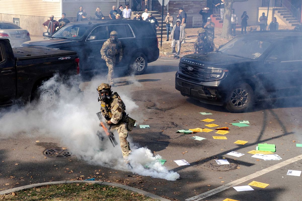 ICE deploys tear gas as costumed children head to Halloween parade