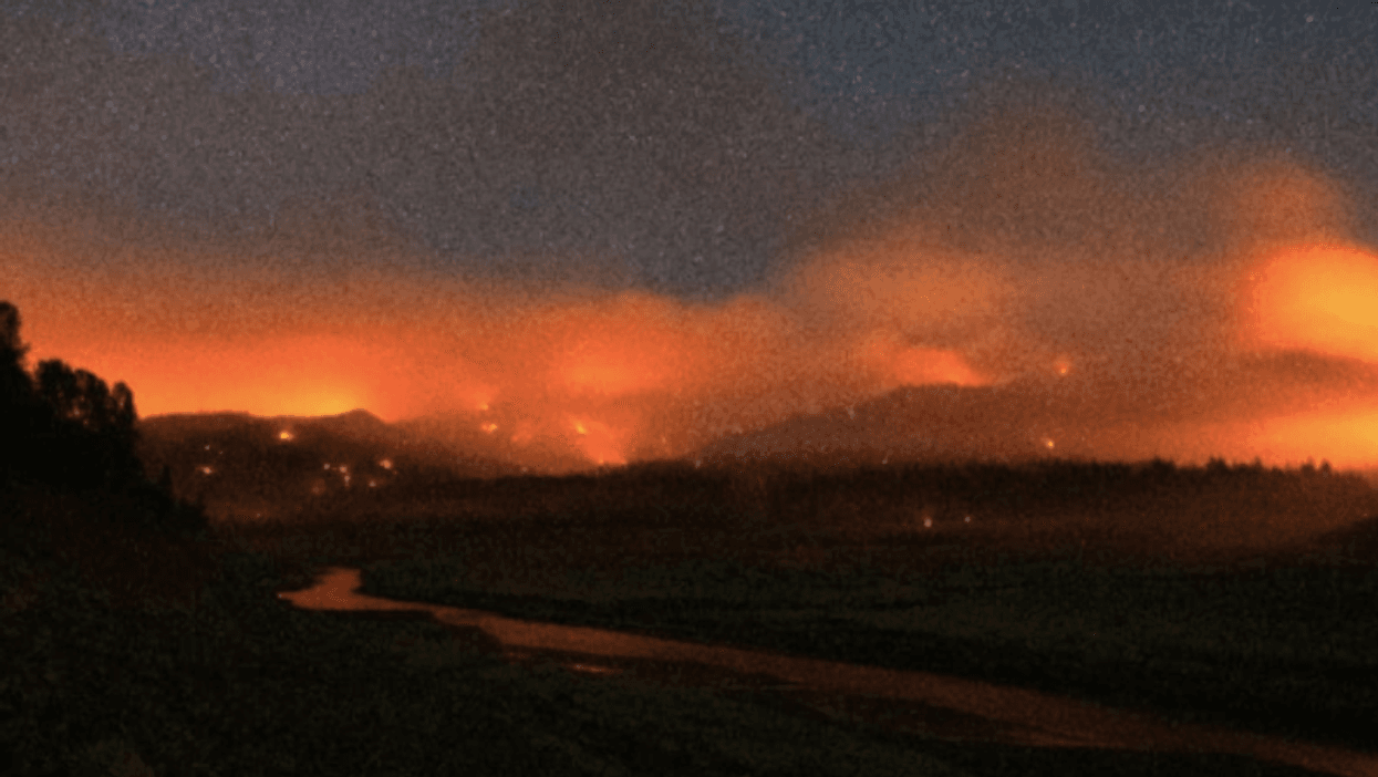 Wildfires rage across western Canada and California