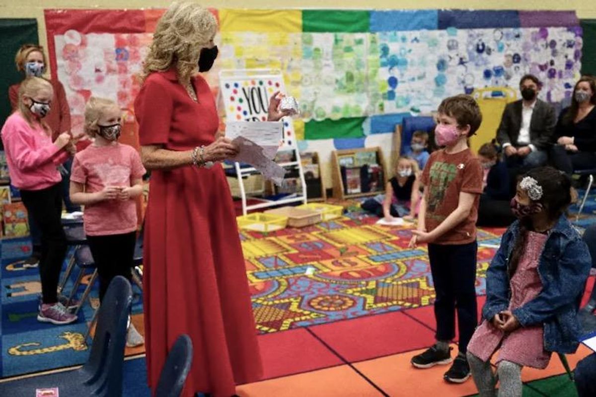 US First Lady pushes vaccine for young kids in school visit