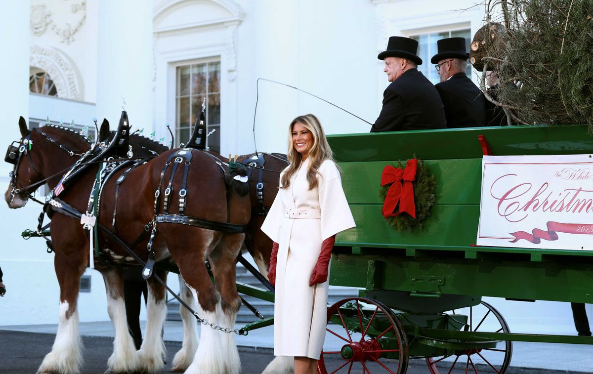 Melania Trump flees after just minutes at White House Christmas event