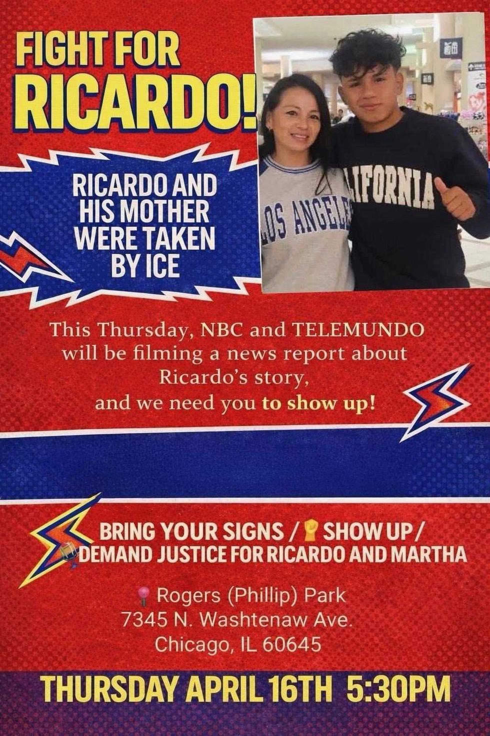 Flier for Liliana and Ricardo
