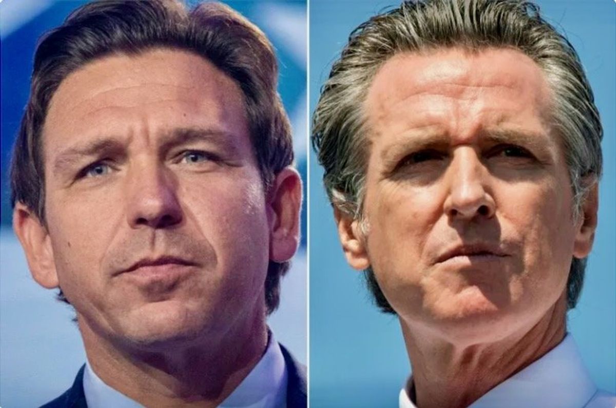 Red and blue America square off in clash of the governors