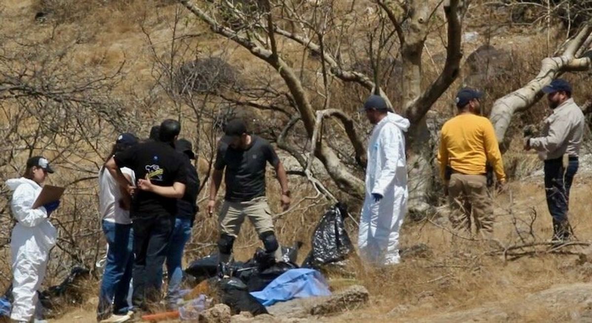 Mexico police find 45 bags with human body parts in ravine