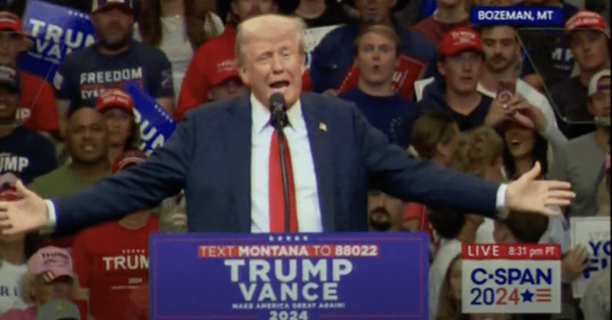 'Wish it was a little closer': Trump arrives late to rally and decries long Montana drives