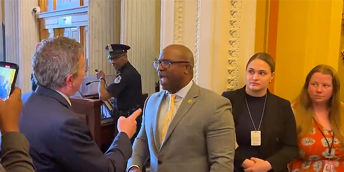 Republican wags his finger at Democrat angry about gun violence during