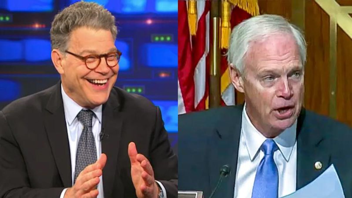 Al Franken jokes that Ron Johnson is obviously an Antifa plant