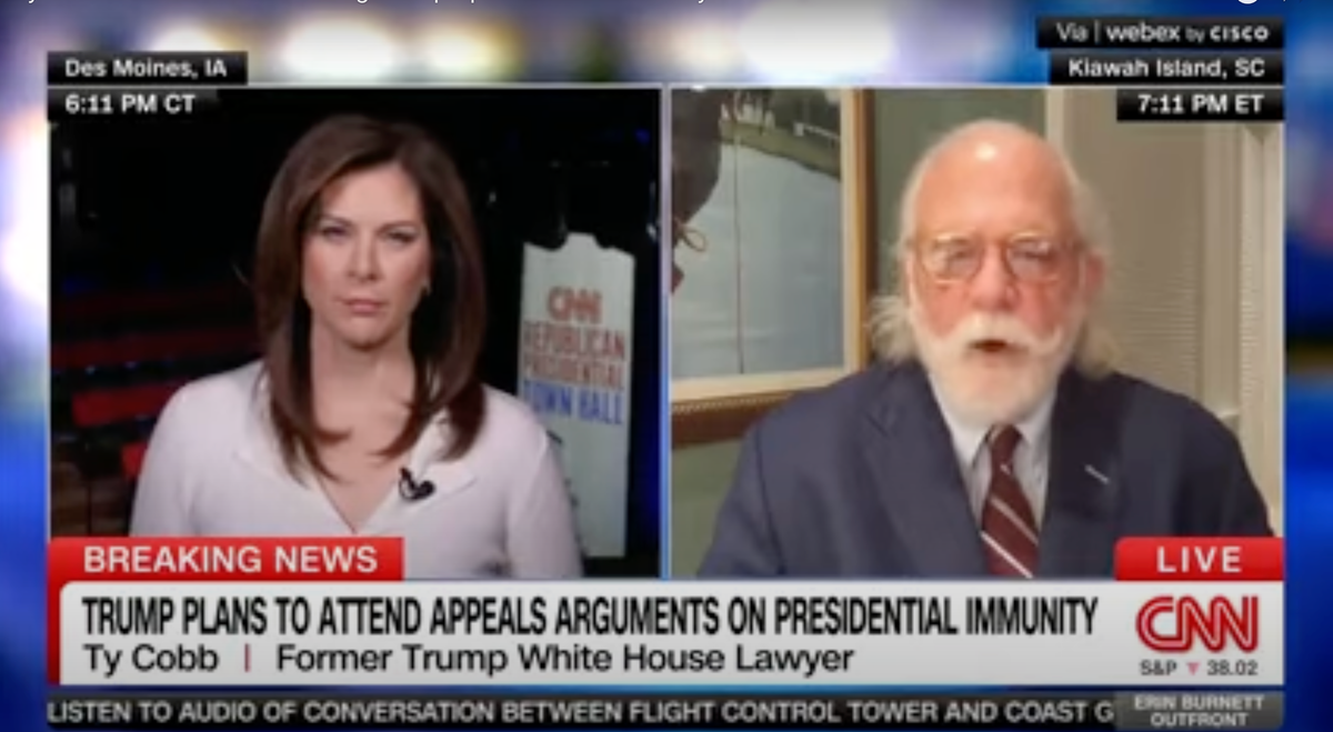 Ty Cobb's 'severely misguided' Trump defense shredded by fellow legal eagle
