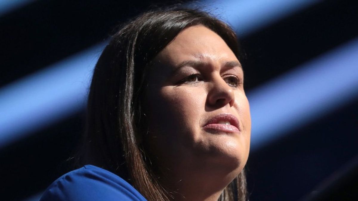 'Out of touch': Sarah Huckabee Sanders slammed over backtrack from Harris kids claim