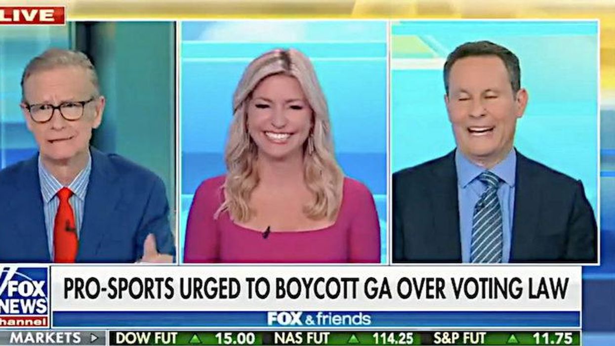 ‘Cracks me up’: Fox & Friends hosts gang up to mock Georgia voters banned from being given water