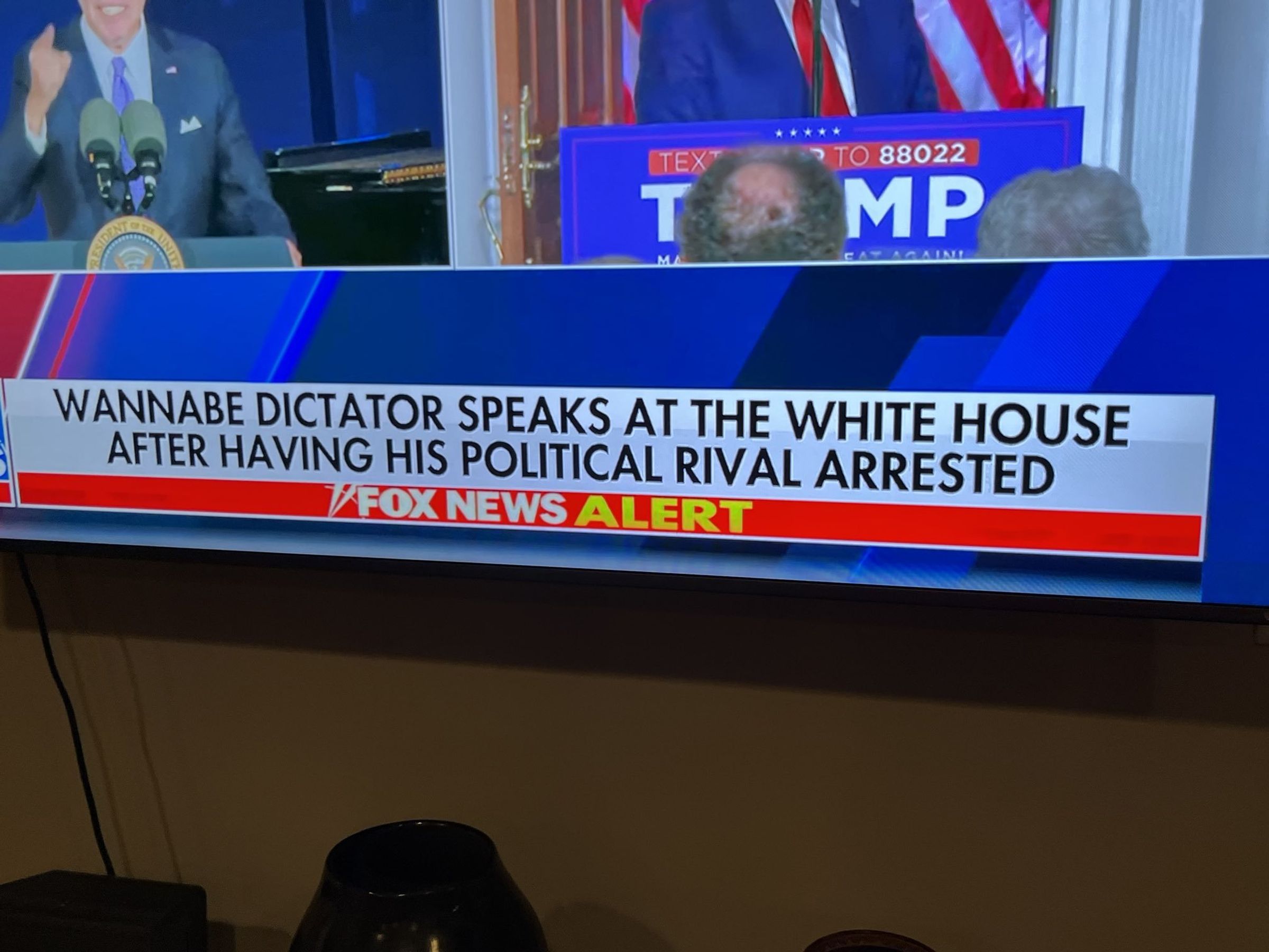Fox News banner refers to Joe Biden as ‘wannabe dictator’ who had his ‘rival arrested’ David McAfee June 13, 2023, 9:38 PM ET (rawstory.com)