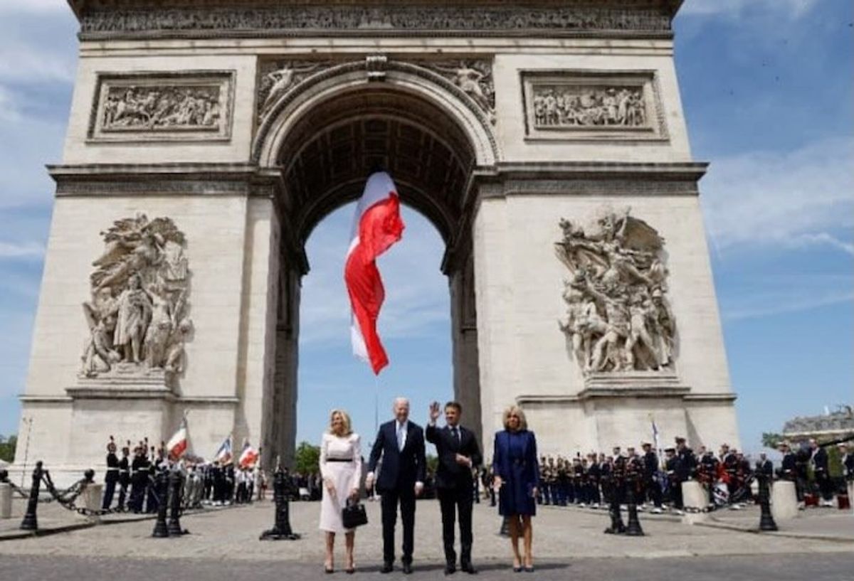 Macron welcomes Biden at Arc de Triomphe at start of state visit