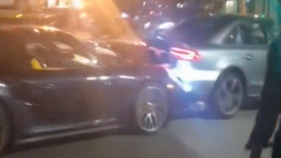 Video shows local Fox anchor use Porsche as a ram to push car through intersection: report