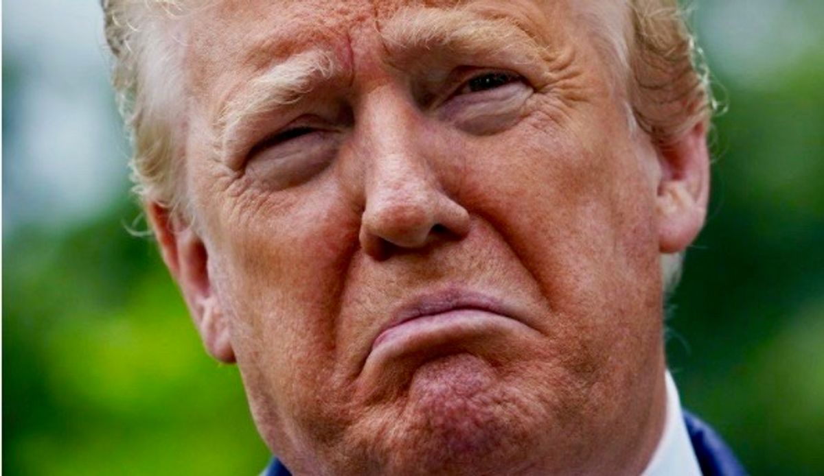 frowning donald trump