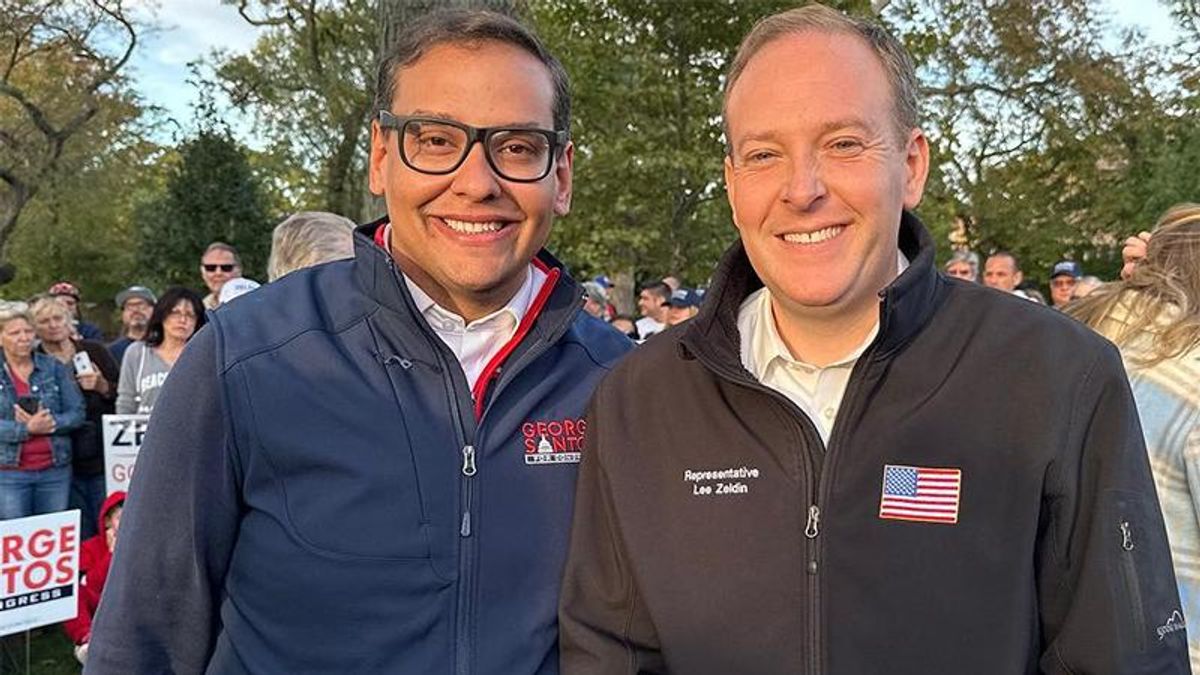 George Santos and Lee Zeldin