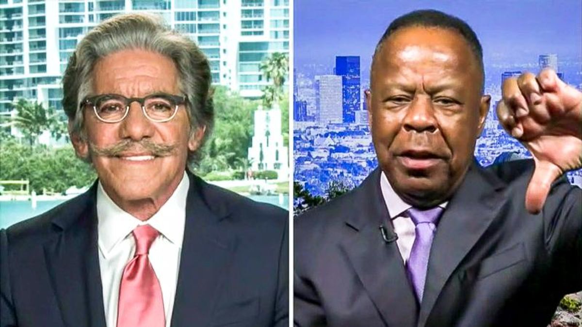 Fox News pundit confronts Geraldo Rivera with a giant 'thumbs down' after he teases Senate candidacy