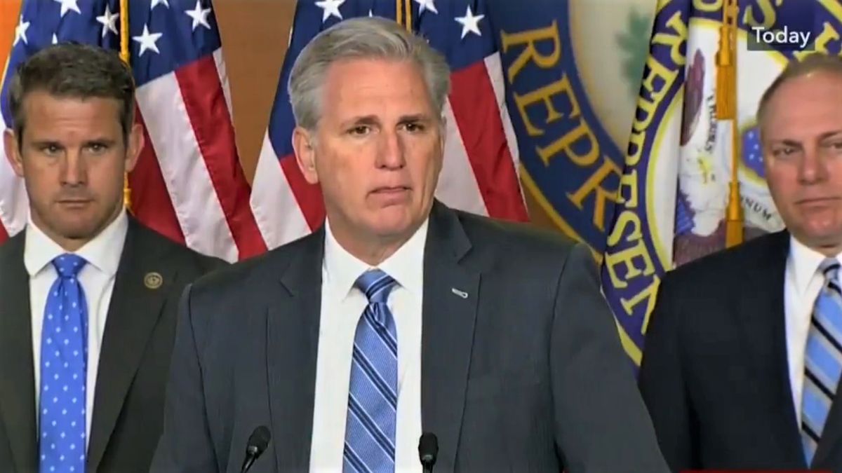 Kevin McCarthy sends out text bashing 'Corrupt Joe Biden' within minutes of finishing White House infrastructure meeting