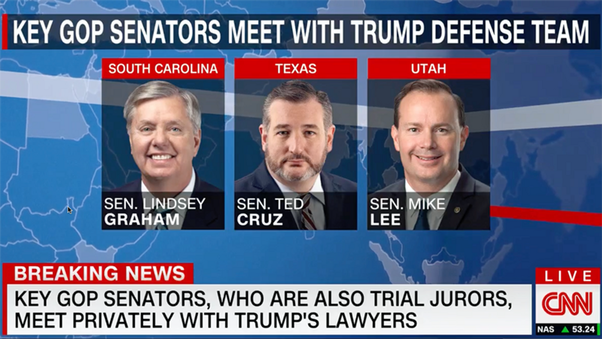 GOP senators caught plotting with Trump lawyers after vowing to be impartial jurors: report