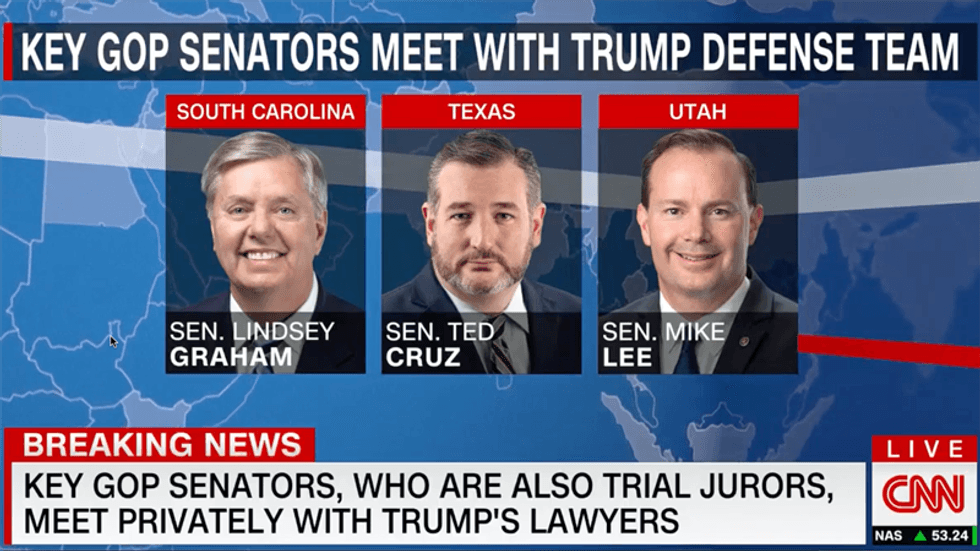 GOP senators caught plotting with Trump lawyers after vowing to be impartial jurors: report