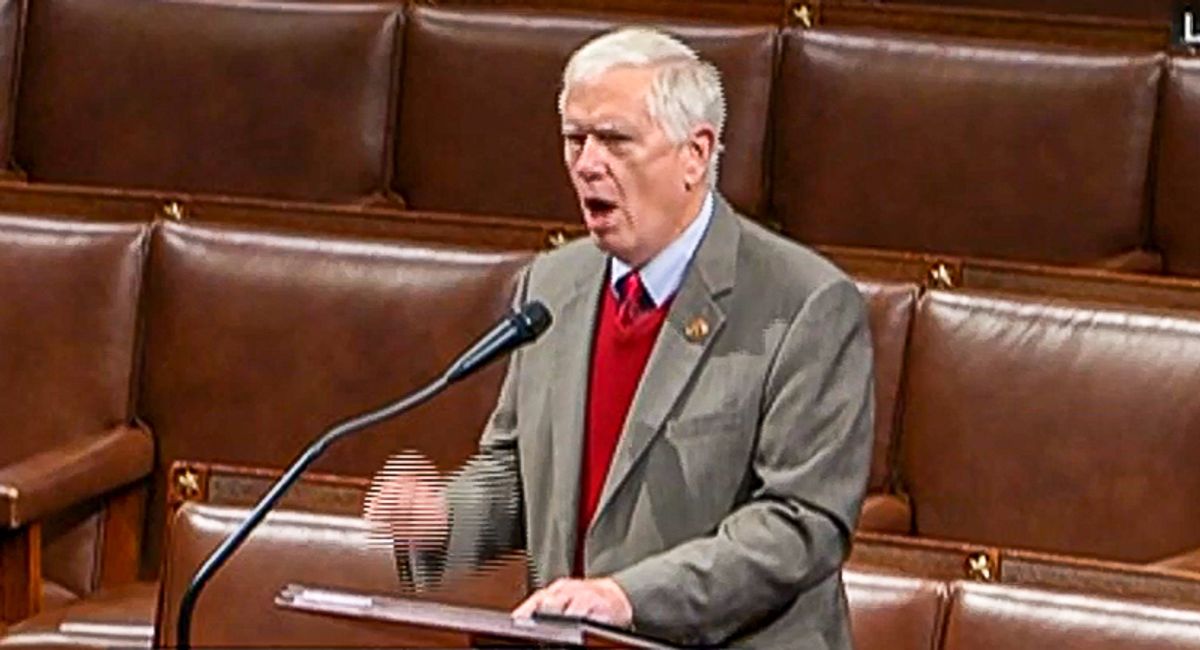 GOP congressman blames 'ANTIFA fascists in backwards MAGA hats' after Trump supporters storm the Capitol