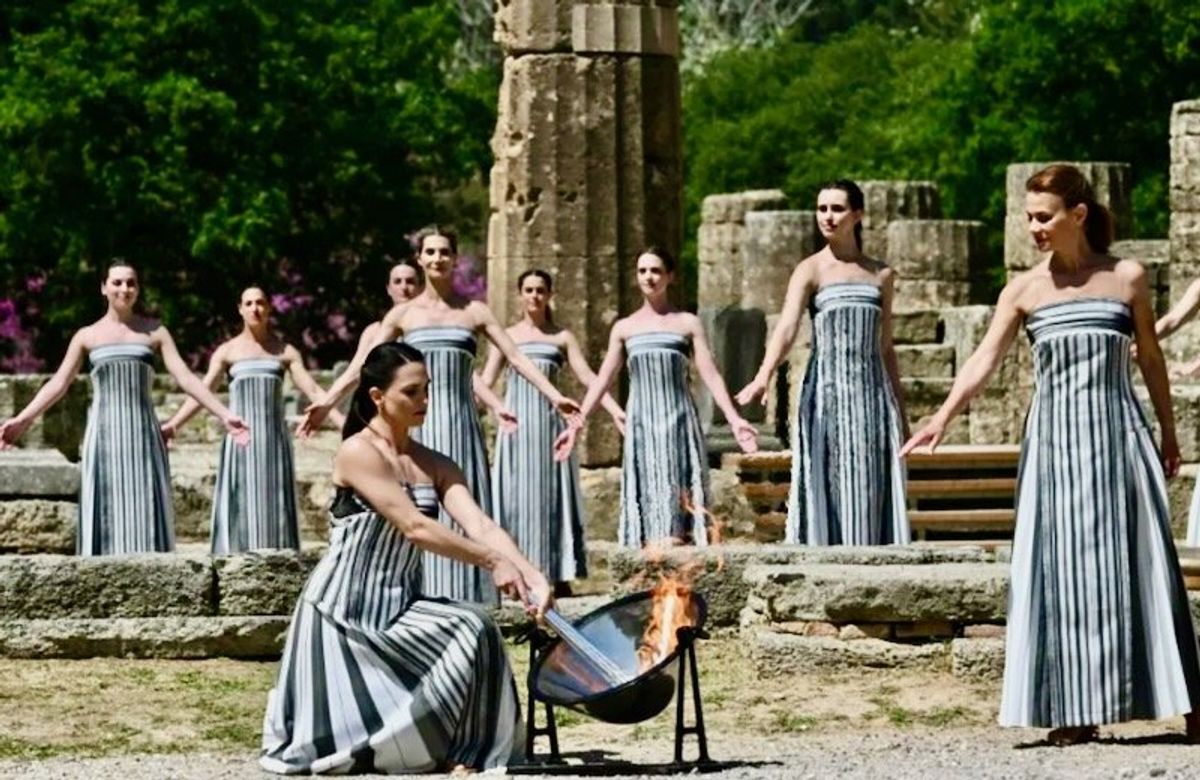 Paris 2024 Games flame lit in ancient Olympia