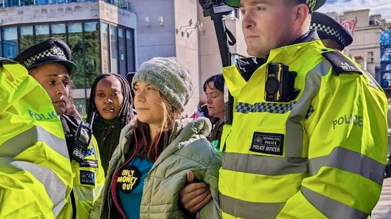 Greta Thunberg arrested in direct action at Global Fossil Fuel summit in London