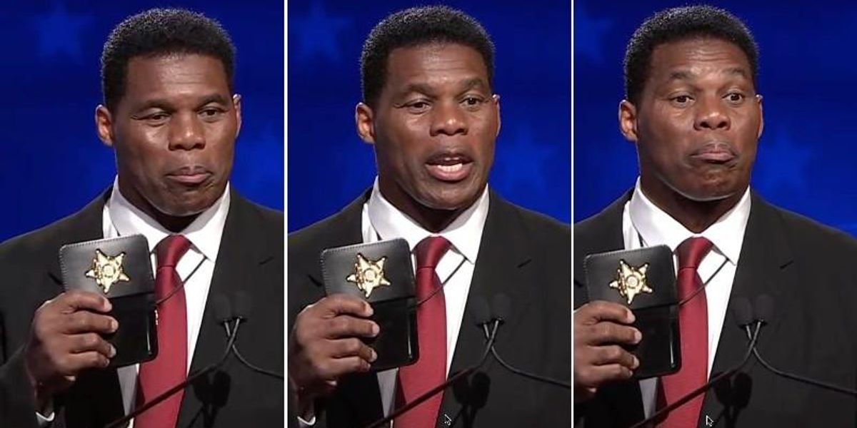 Debating Badge Herschel Walker to hand out fake badges as he doubles down on police ...
