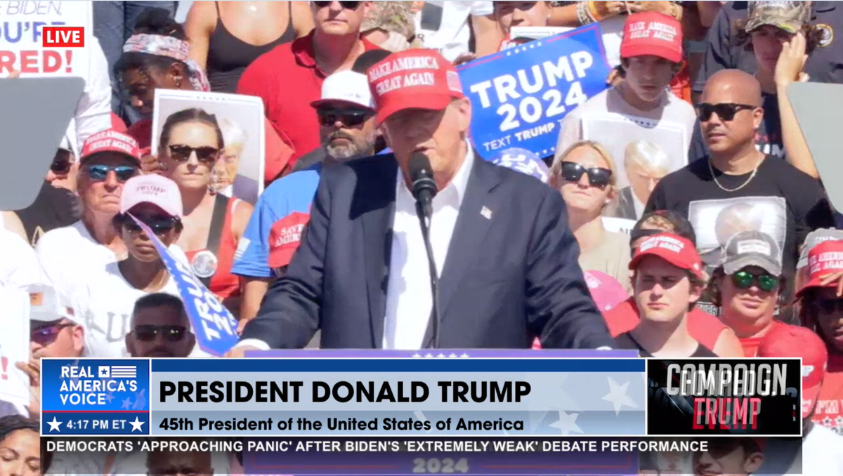 A 'confused Trump' mispronounces 'moderators' while insulting Biden's debate performance