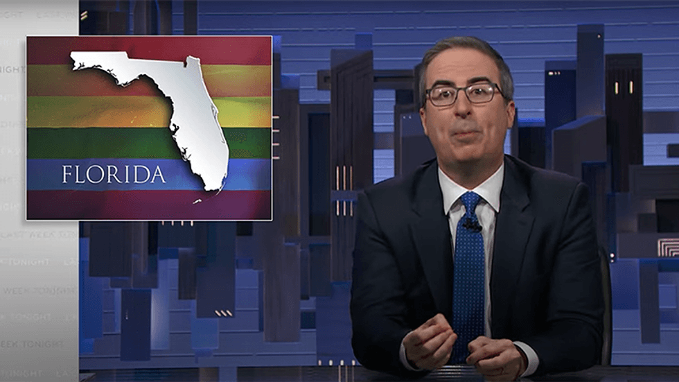 John Oliver takes down Ron DeSantis, Disney and AT&T for BS lies over Florida 'don't say gay' bill