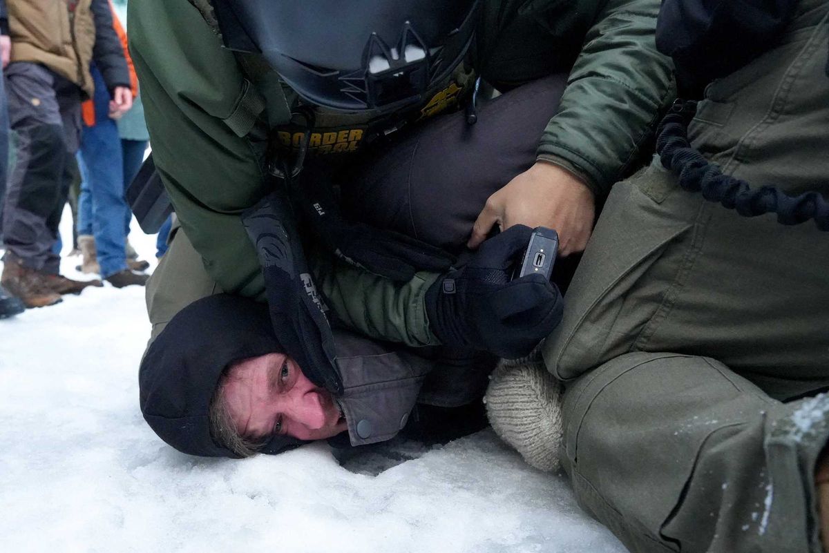 ICE protest arrest