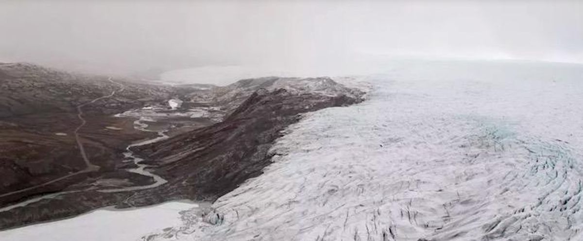 Rainfall observed at peak of Greenland ice sheet for first time on record
