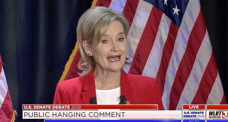 'That is just wrong': GOP Sen. Hyde-Smith lashes out at critics of her lynching comment in Mississippi debate