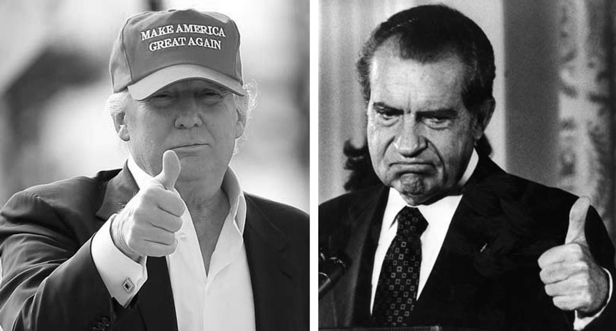Trump claims Nixon's 'biggest regret' was quitting under GOP pressure — which he would never do