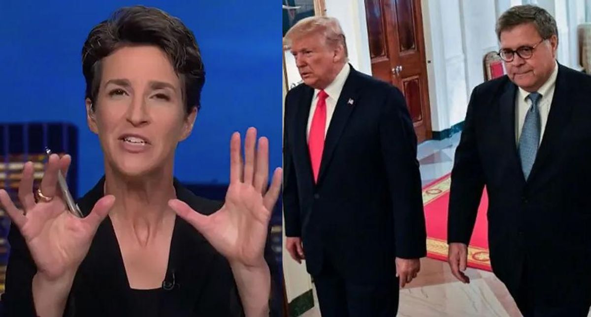 Rachel Maddow explains how Bill Barr's corruption in document scandal could end in a Trump indictment