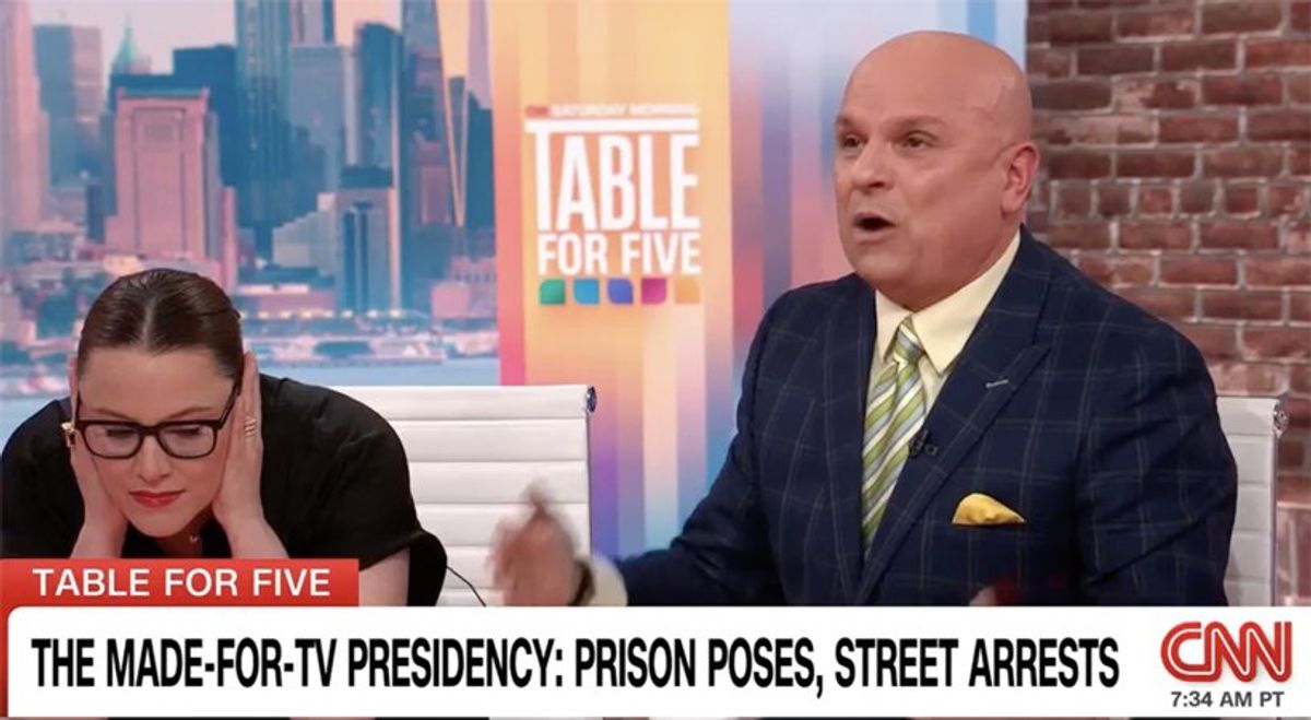 CNN panel spirals into pandemonium as conservative rants in defense of Trump mass arrests